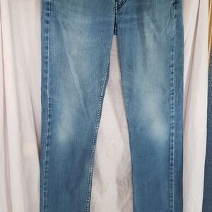 Levi's Blue Straight-Leg Jeans with Gradient Effect